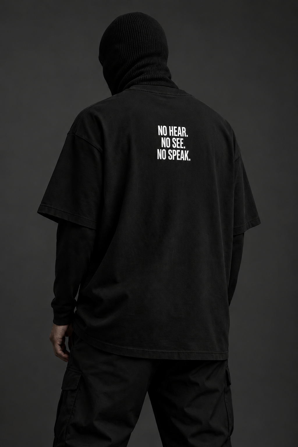 NO HEAR. NO SEE. NO SPEAK. T-Shirt Schwarz