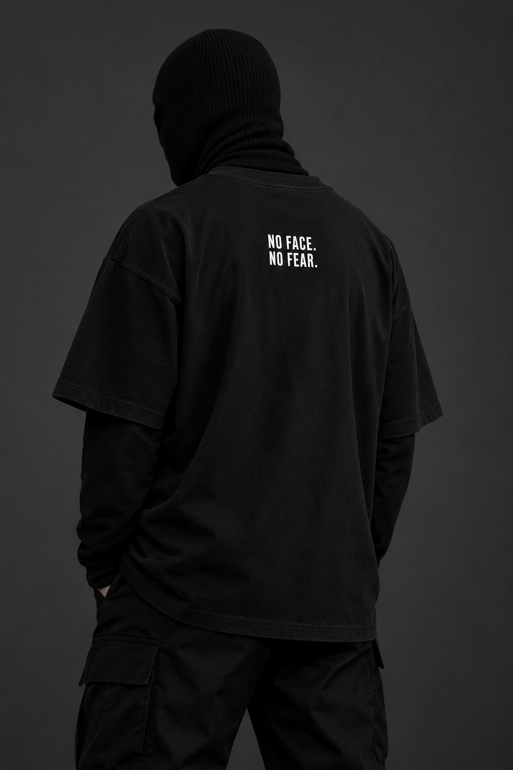 NO FACE. NO FEAR. T-Shirt Schwarz
